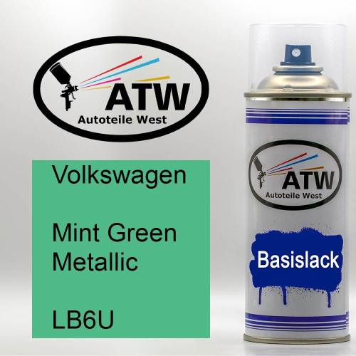 Volkswagen, Mint Green Metallic, LB6U: 400ml Sprühdose, von ATW Autoteile West.